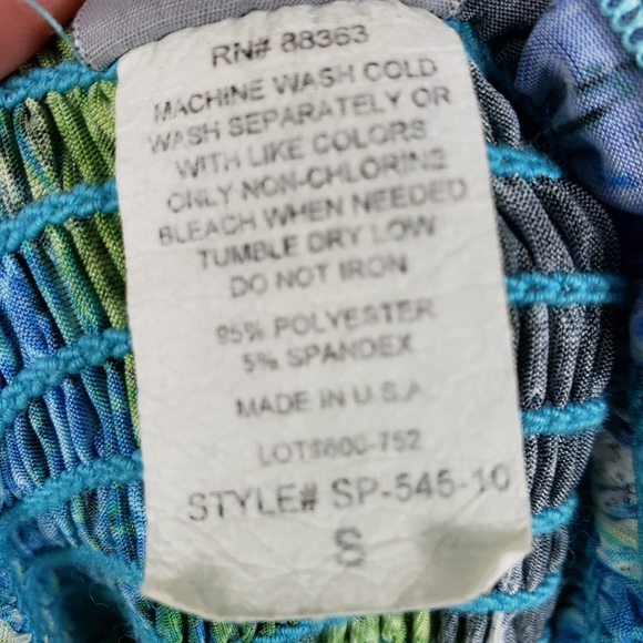 Dream Beach Halter Dress Blues Greens - Picture 11 of 13